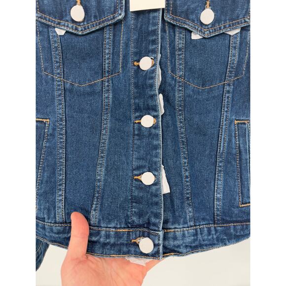 NWT Brit.NY Mixed Media Floral Paisley Denim Jean Jacket Size M - Picture 5 of 9